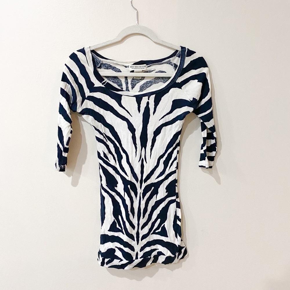 Next Era Couture Zebra Print Shirt